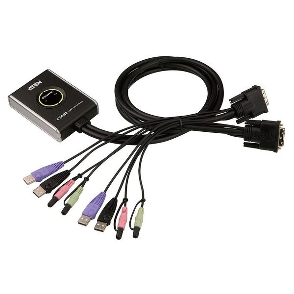Aten CS682 USB 2.0-DVI-KVM-Switch mit 2 Ports