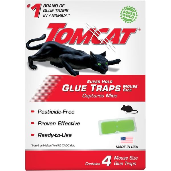 Super Hold Glue Traps Mouse Mice Super Sticky Board Ready-To-Use 4 Traps