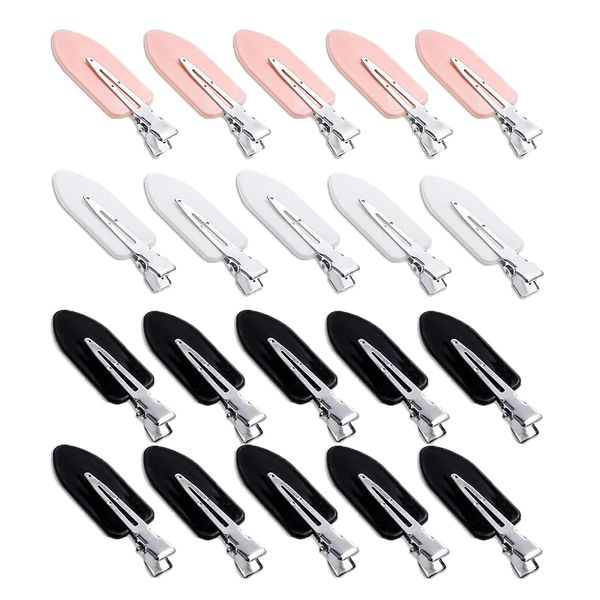 20 Pcs No Crease Hair Clip, No Bend Hair Curl Pin Clips for Bangs Finger Waves Makeup Application Hairdressing Hairpins