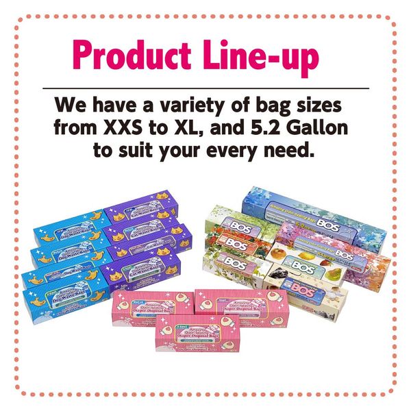 BOS Amazing Odor Sealing Disposable Bags for Commode Liners, Adult Diapers,Cat Litter or any Sanitary Product - Durable & Unscented (50 Bags) [5.2 Gallon / 20L, Color: Black]