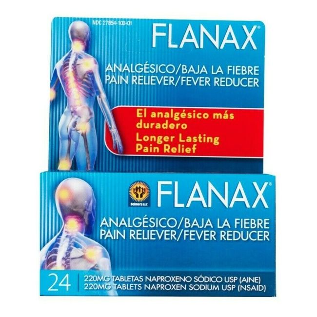 Flanax Pain & Fever Relief Tablets (para Dolor / Fiebre), 24's  Exp. April 2025