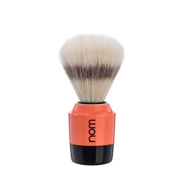 nom Marten Natural Bristle Shaving Brush (Handle: Coral)