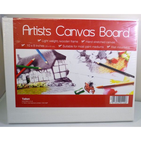THE ART BOXARTBOX 10x8 inch Value Framed Canvas, White, 5140