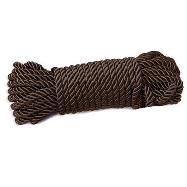 Soft Silk Rope Solid Braided Twisted Ropes,10m Durable and Strong All Purpose Twine Cord Rope String Thread Cord (Brown)