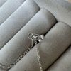 925 Sterling Silver Ball Stud & Ear Cuff with Chain Earring, Sterling silver, without stone
