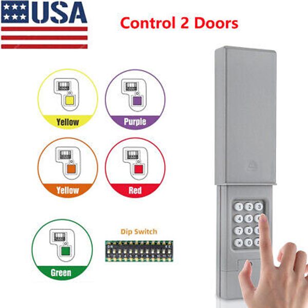 Universal Wireless Keypad Opener for Liftmaster Garage Door Remote DIP KLIK2U-P2