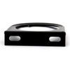DOUBLE GAUGE PANEL POD BEZAL 1 HOLE BLACK METAL