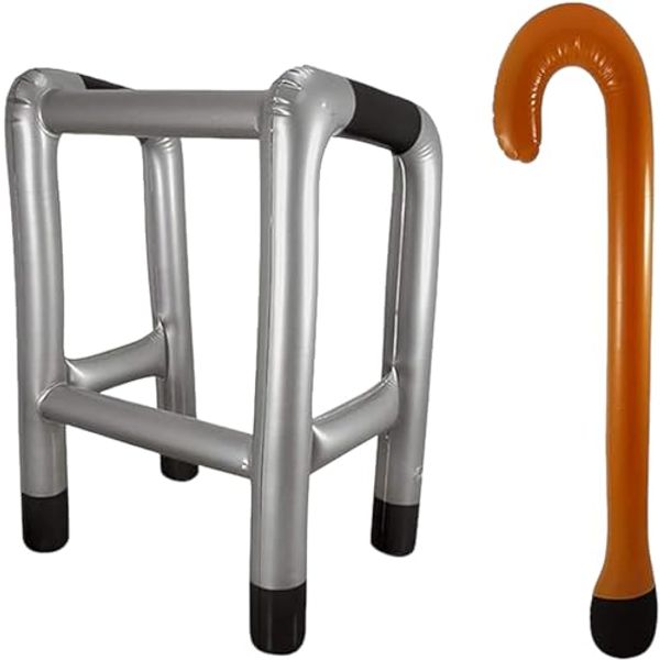 FNA Fashions® - Inflatable Walking Stick Blow Up Zimmer Frame Joke Dress Up Gift Present Fancy Dress Party Wear Accessory