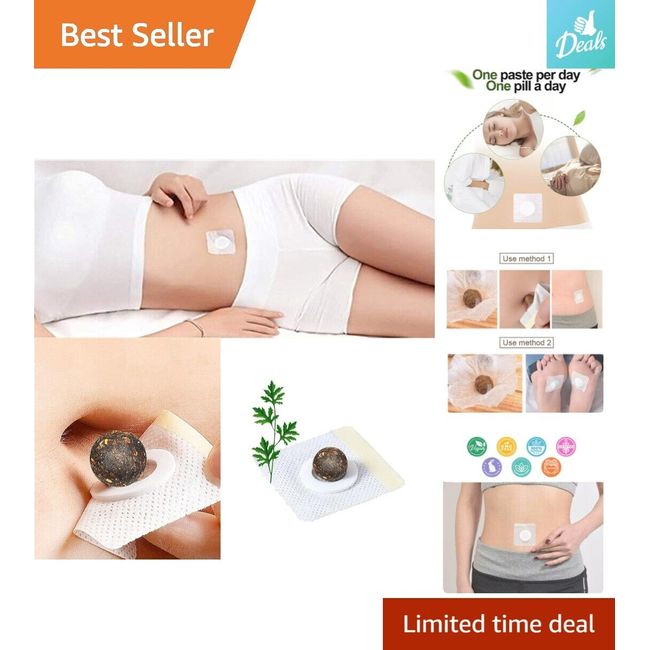 Wormwood Belly Patch: Chinese Herbal Abdomen Navel & Moxibustion Patch - 30Pcs