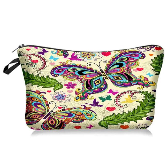 1 pc, Makeup Cosmetic Bag | Trippy Butterfly Pattern | Pouch Gift THB-71