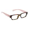 Peepers by PeeperSpecs Women's Ivy Rectangular Blue Light Blocking Reading Glasses, Tortoise/Blush, 50 + 0