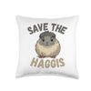 Save the haggis Scottish humour 4 Throw Pillow