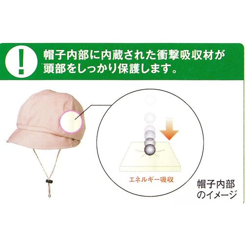 Head Protection Hat Protects Your Head from Stumbling and Falling, Stylish Protective Hat [Head Guard] KM-1000R (Charlotte Type) (L(22.8 - 23.6 inches (58 - 60 cm), Black)