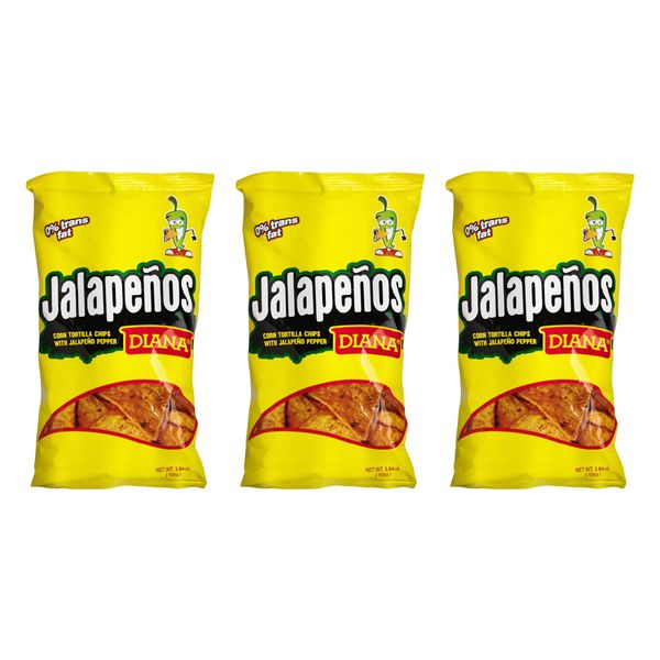 Diana Jalapeño Tortilla Chips 3.84oz (Pack of 3)