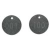 Stainless Steel Tags, Numbered 001-100, 1.25" Round