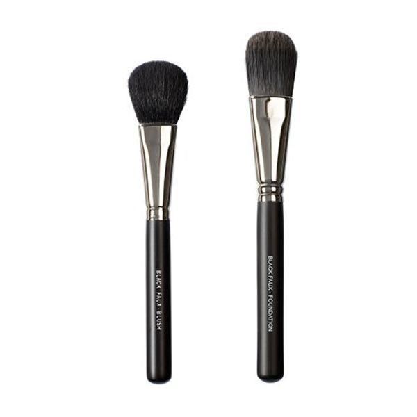 VEGAN LOVE schwarz Faux Brush Set Duo, 2 Stück