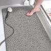 Non-Slip Shower Mat 15.7x36 Inch - Textured Tub Surface - Quick Drying - Grey