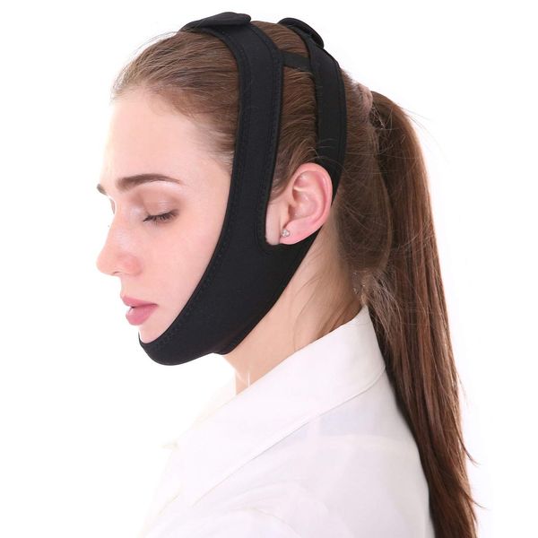 MUYDZ Snore Chin Strap for Snoring to Help Good Sleep and Stop Snoring is Solution for Men Women Kids (Black)