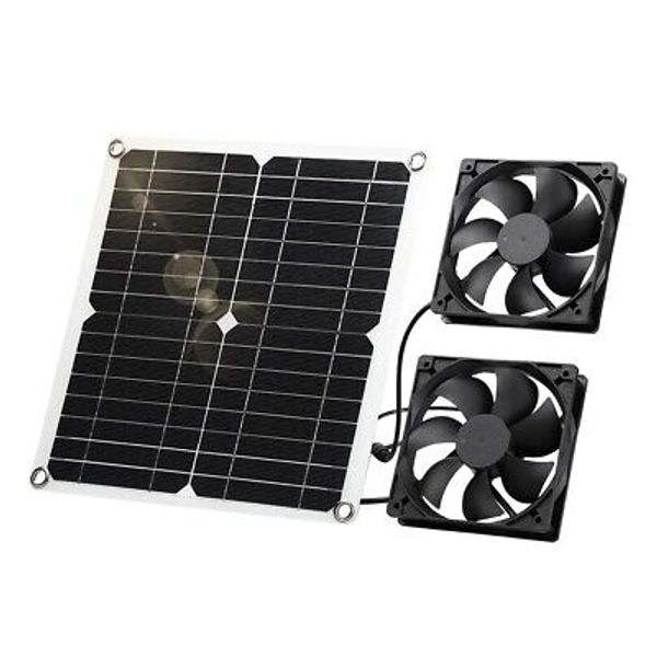 Solar Fan,12 W Solar Panel Fan, Weatherproof,with DC  Fan for Small Chicken2904