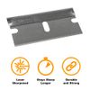 CANOPUS Single Edge Industrial Razor Blades, 100% Made in USA, Heavy Duty Straight Edge Razors, Box & Carton Cutter Replacement Blades, Glass & Paint Scraper Razor Blades (Box of 100)
