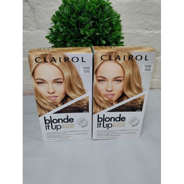 (2) BRAND NEW Clairol Blonde It Up Perminent Hair Lifting Kit - Platinum Blonde