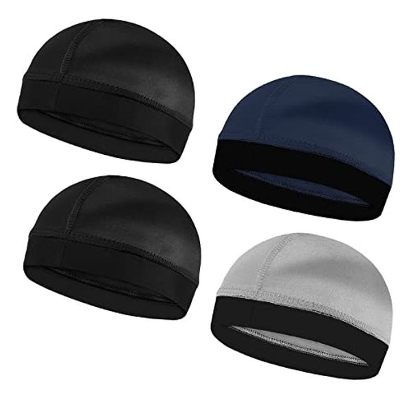 4PCS Silky Durags Stocking Wave Caps for Men, Doo Rags Compression Cap for Waves, Ideal Gifts for Father's Day