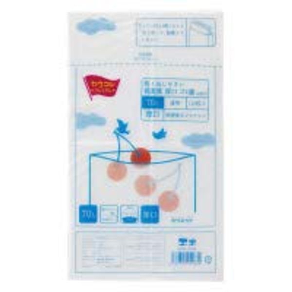 Low Density Thick Trash Bags, Refill, 120 Sheets (70 L), Transparent