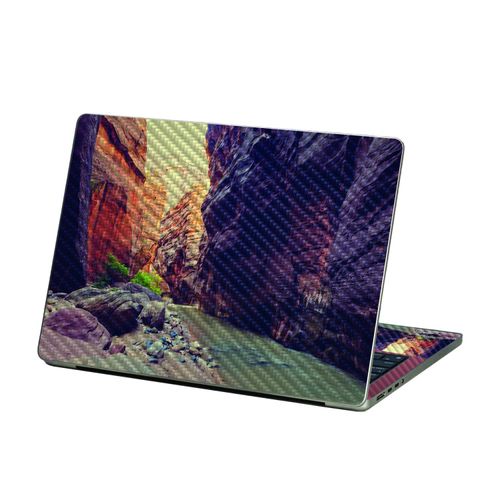 MightySkins Carbon Fiber Skin Compatible with Apple MacBook Air 13.6” M1/M2/M3/M4 (2021-2025) - The Narrows | Protective, Durable Textured Carbon Fiber Finish | Easy to Apply and Change Styles