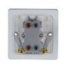Schneider Electric Ultimate Flat Plate - Single Light Switch, with Neon Indicator, Double Pole, GU2211WPW, Painted White with White Insert