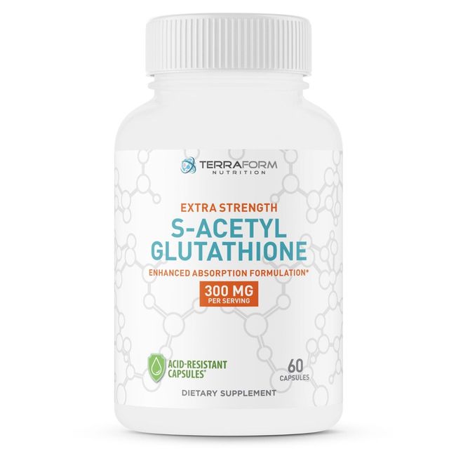 Extra Strength 300mg S-Acetyl Glutathione Supplement, 60 Acid-Resistant Capsules