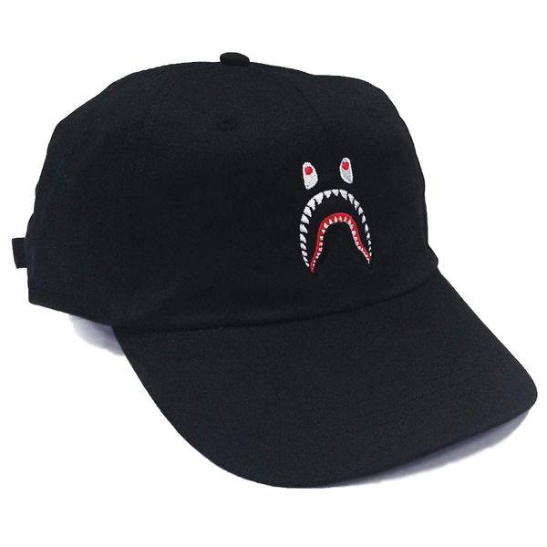 Shark 6 Panel Dad Hat Black