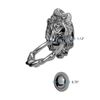 Chrome Lion Head Door Knocker with Shiny Lion Ring Style Front Door Knocker