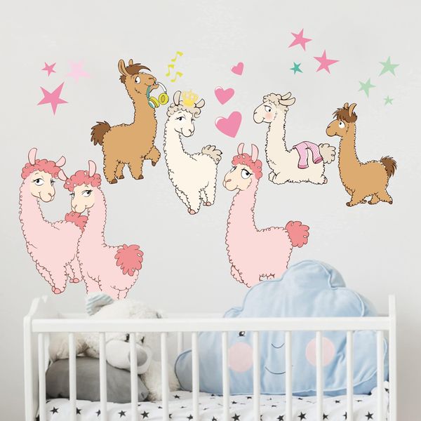 Bilderwelten Wandtattoo - NICI - Lama Set, Größe:45cm x 30cm