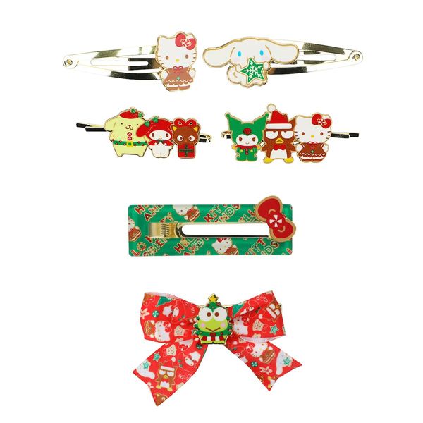 Hello Kitty & Friends Christmas 6-Piece Hair Clip Set