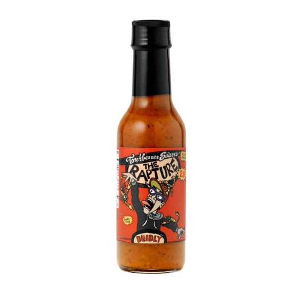 TorchBearer Sauces The Rapture Trinidad Scorpion Pepper Hot Sauce, 5 Fl Oz - Deadly Hot - All Natural, Vegan, Extract-Free, Made in USA