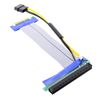 Cablecc PCI-E Express 4X to 16x Flex Cable Extender Converter Riser Card Adapter with 4-Pin Power 15 cm