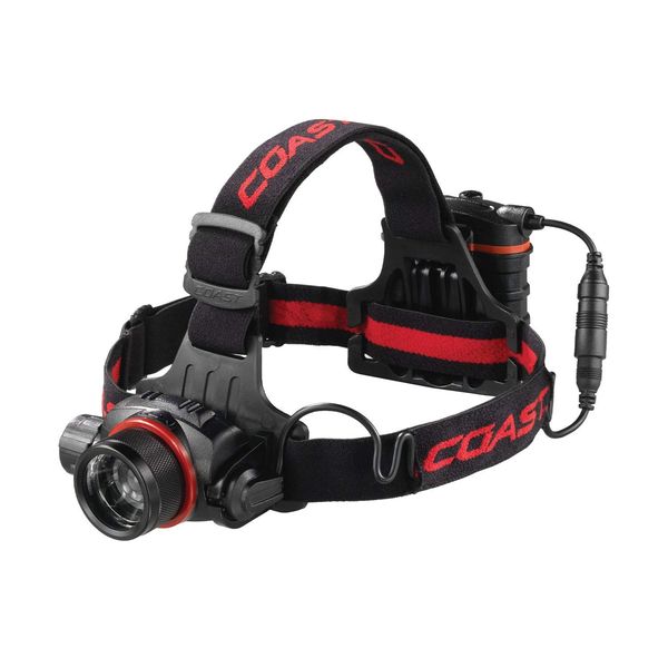 COAST® HL8R 800 Lumen Rechargeable PURE BEAM® Focusing LED Headlamp, Black