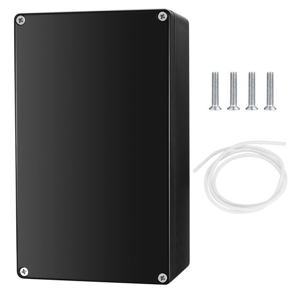 Waterproof IP65 Electronic Junction Box, ABS Plastic Electrical Project Junction Enclosure Box- 200 * 120 * 75mm/black