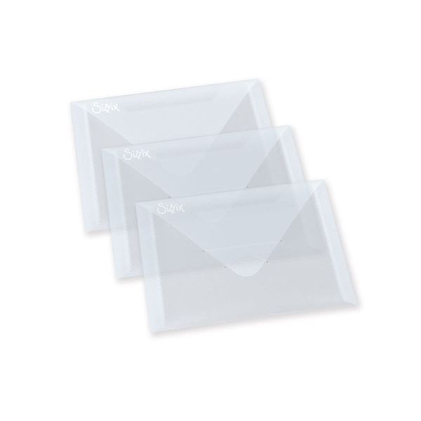 Sizzix Plastic Envelopes, 6.875 by 5-Inch, 3/Pack