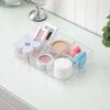 Clear Plastic Vanity and Desk Drawer Organizers | 6 Piece Set