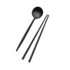 Studio Nova Premium 18/10 Stainless Steel Black Chopsticks & Spoon Set