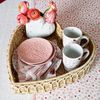 Juliska Jardins Du Monde Side/Cocktail Plate Assorted Set/4 - Blush