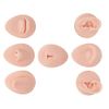 Piercing Practice Body Parts, Nose Tongue Model, 3D Flexible Simulation Ear Model Body Piercing Practice Model Silicone Body Parts for Novice (Light Skin Color)