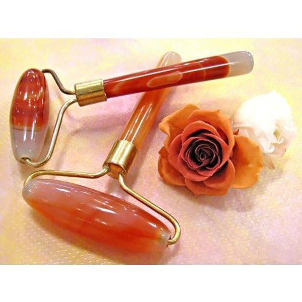 Massage roller Carnelian Natural stone Power stone Guasha Massage roller Also recommended as a gift Beauty Health Diet Mother&#39;s Day Home time