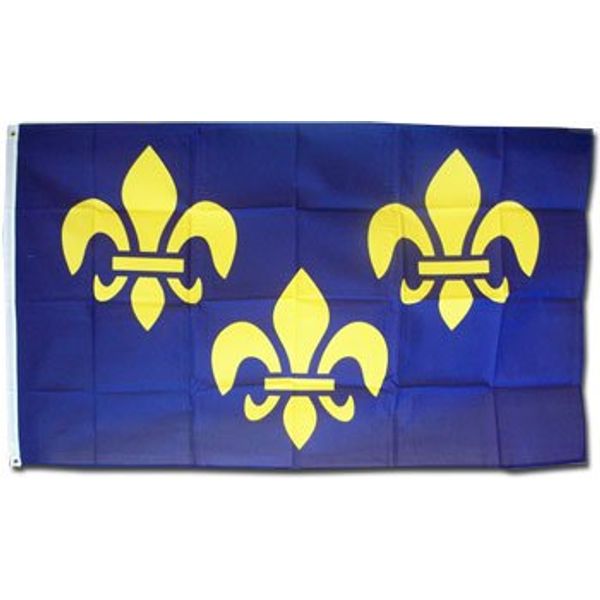 Fleur de Lis (3/Blue) - 3' x 5' Historic Polyester Flag