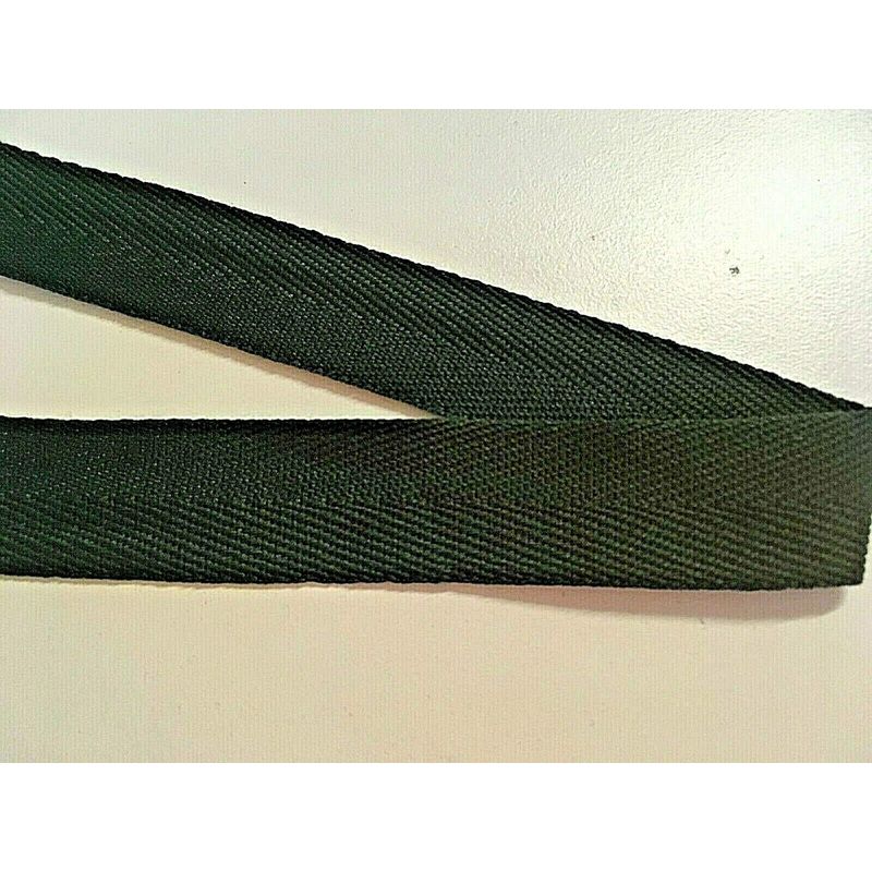 Dark Green Cotton Blend Binding Apron Herringbone Twill Webbing Tape ...