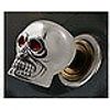 Universal Skull Car Cigarette Lighter Silver Red Eyes