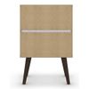 Manhattan Comfort Liberty 2-Drawer Solid Wood End Table in White/Rustic Brown