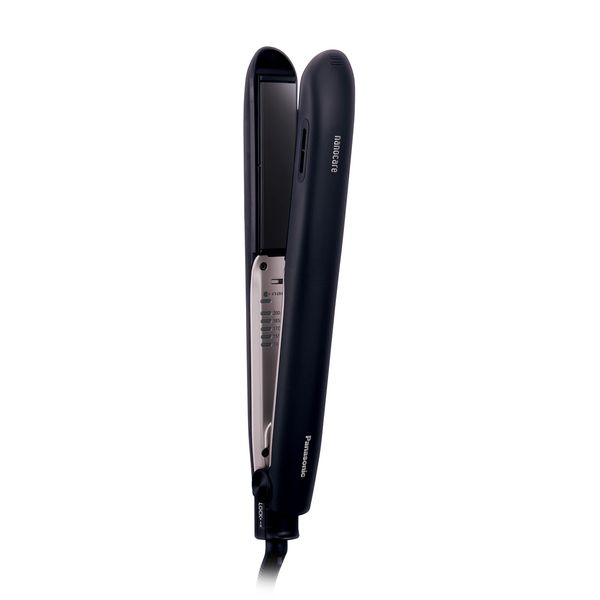 Panasonic Nanocare EH-HS9J-K Hair Straightening Iron, Smooth Gloss Coating, Overseas Compatible, Black