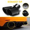 Black Car Rear Dual Exhaust Pipe Tail Muffler Tip Auto Accessories Replace Kit